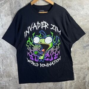 Invader Zim WORLD DOMINATION Graphic T-Shirt Size XL nickelodeon